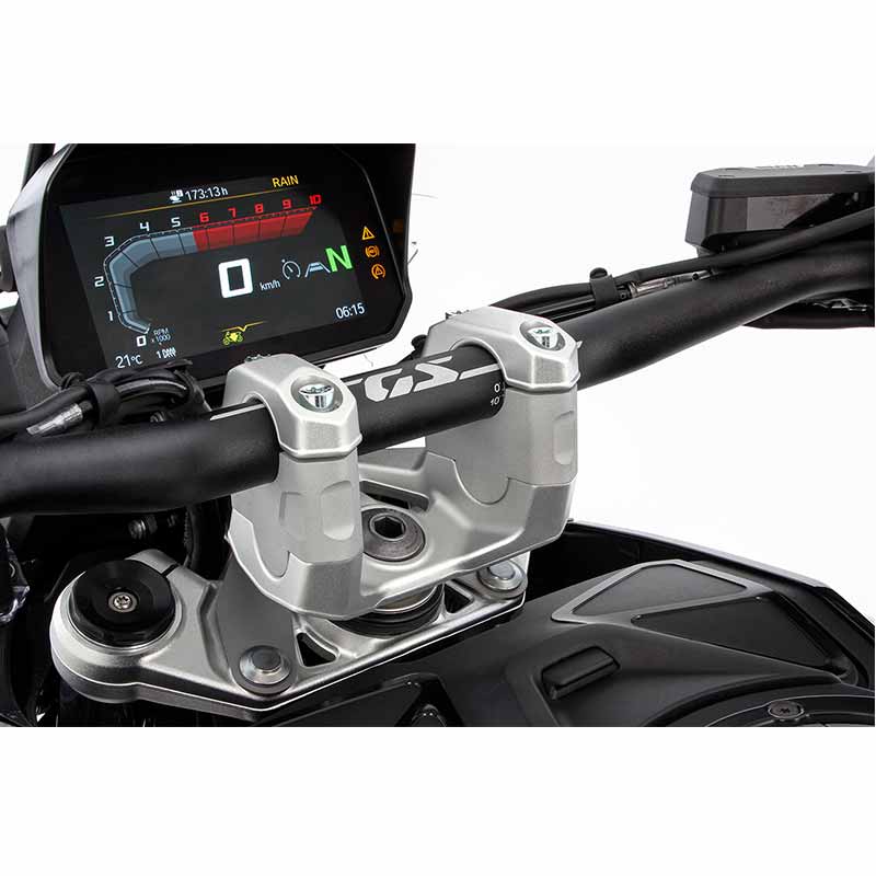 Rehausse 40mm de guidon moto BMW R1300GS Wunderlich ERGO PRO. Blackpines.fr
