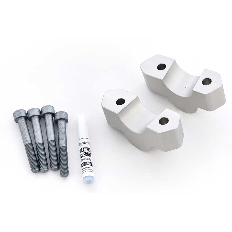 Rehausseur guidon 25mm Wunderlich ERGO pour BMW R1300GS. Blackpines.fr