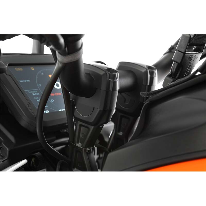 Rehausseur de guidon Wunderlich 25mm Ergo pour Harley Pan America 1250. Blackpines.fr