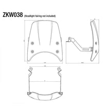 Kit de montage Rizoma pour saute-vent CF010 sur Kawasaki Z900RS. Blackpines.fr