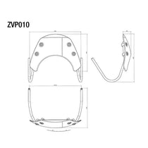 Dimensions du saute-vent Rizoma ZVP010 pour Vespa GTS et GTS Super. Blackpines.fr
