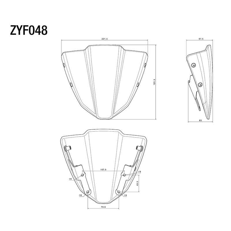 Saute-vent Rizoma ZYF048B pour Yamaha MT-07. Blackpines.fr