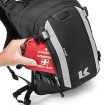 Sac à dos moto Kriega 15 litres R15 noir, poche latérale.