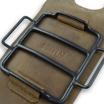 Sangle de reservoir Bonvent en cuir pour Royal Enfield Interceptor. Blackpines.fr