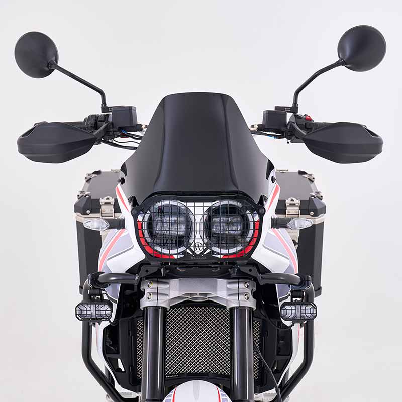 Saute vent moto noir Wunderlich Flowjet pour Ducati DesertX. Blackpines.fr