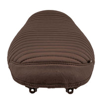 Selle fine tobacco moto The Krait Motone Custom pour Triumph Bonneville. Blackpines.fr