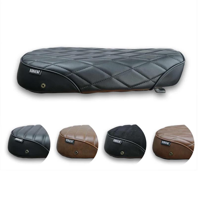 Selle monoplace Bonvent Motorbike  pour Royal Enfield Interceptor et Continental GT650 disponible en 5 finitions.