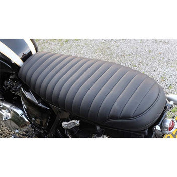 Selle fine noire moto The Krait Motone Custom pour Triumph Bonneville. Blackpines.fr