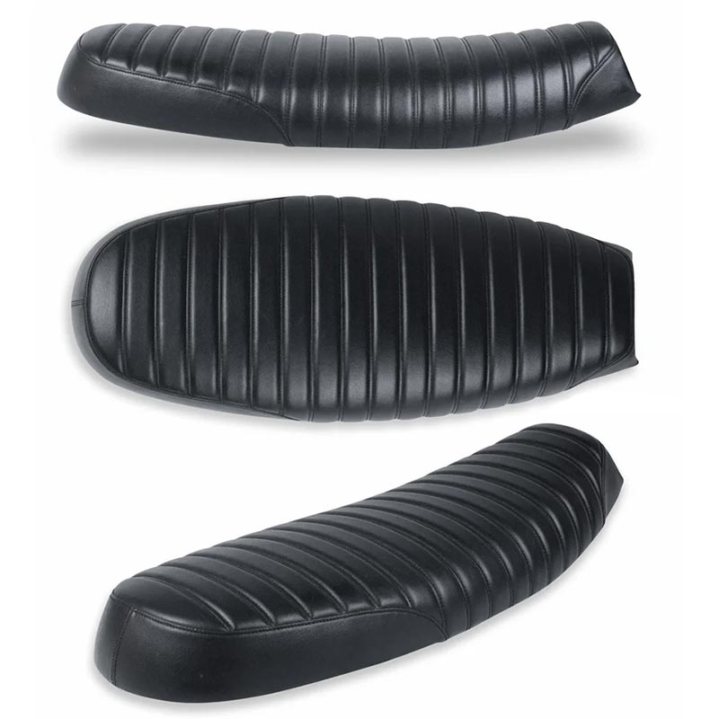 Selle profil bas noire côtelée Bonvent Motorbikes pour Triumph Modern Classics.