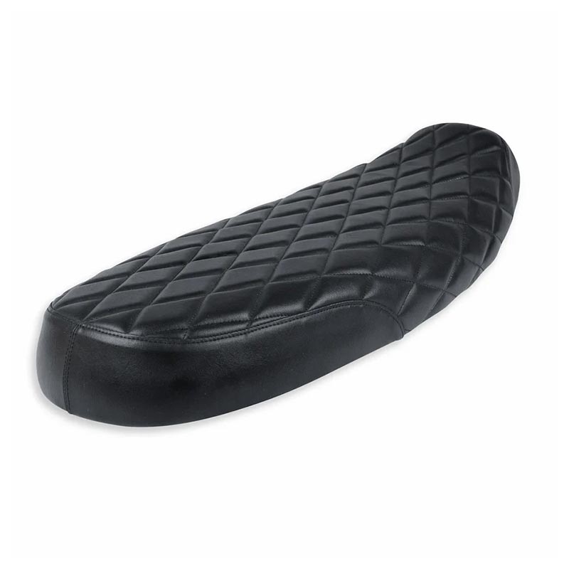 Selle profil bas noire surpiqûres losanges Bonvent Motorbikes pour Triumph Modern Classics.