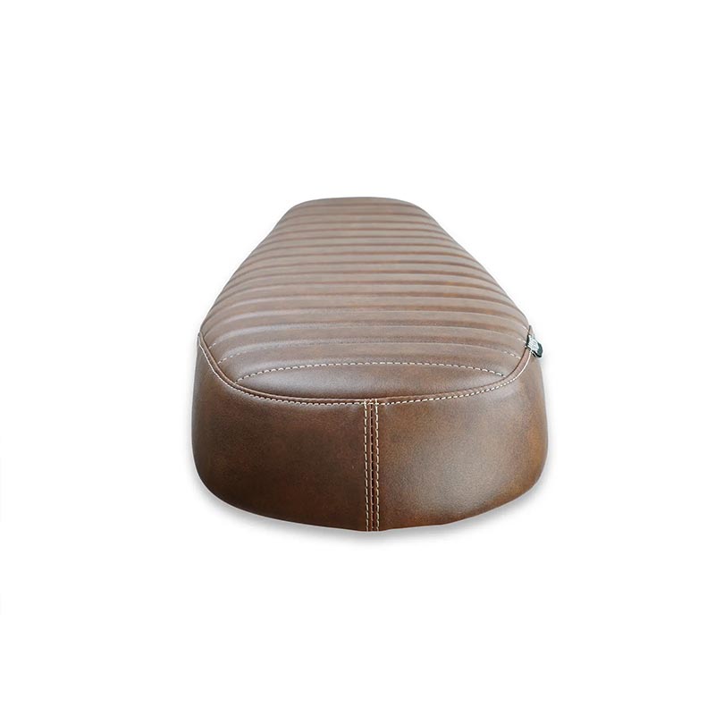 Selle scrambler Classic marron pour Royal Enfield Bonvent Motorbikes. Blackpines.fr