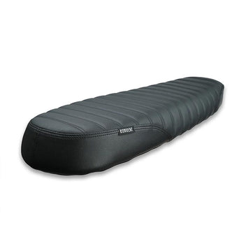 Selle scrambler Classic noire mat pour Royal Enfield Bonvent Motorbikes. Blackpines.fr