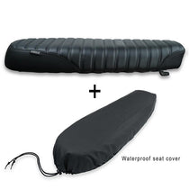 Selle scrambler Classic noire pour Royal Enfield Bonvent Motorbikes. Blackpines.fr