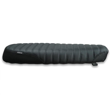 Selle scrambler Classic noire mat pour Royal Enfield Bonvent Motorbikes. Blackpines.fr