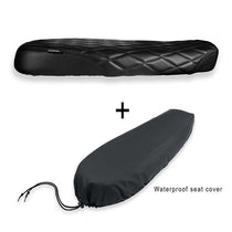 Selle sur mesure artisanale noir diamant  Bonvent pour Interceptor et Continental GT650 avec housse.