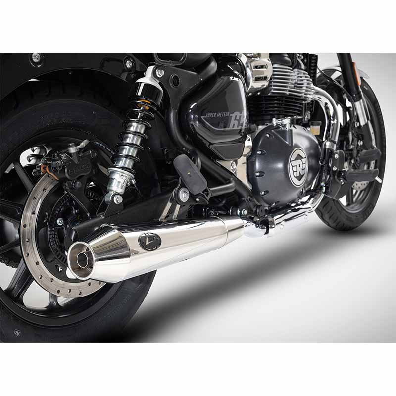 Silencieux Zard pour Royal Enfield Super Meteor 650. Blackpines.fr