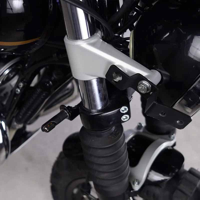 Plaque de phare Full LED + support clignotant + support de relocalisation Compteur RE 650 | Bonvent Motorbikes - blackpines.fr