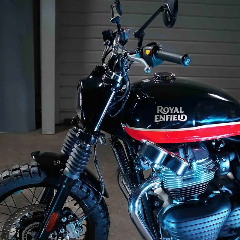 Support de compteur déporté Bonvent Motorbikes pour Royal Enfield Interceptor 650 et Continental GT650.