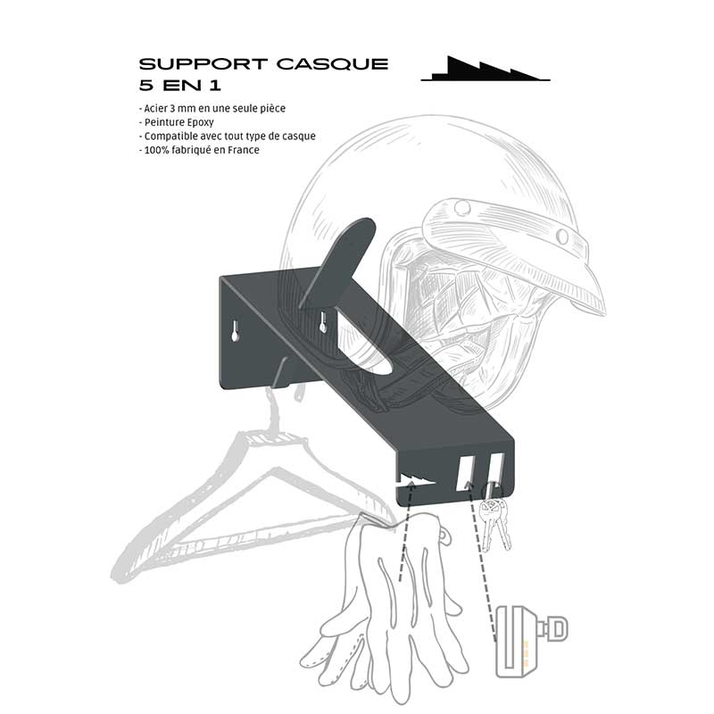 Support casque 5 en 1  | Blackpines - blackpines.fr