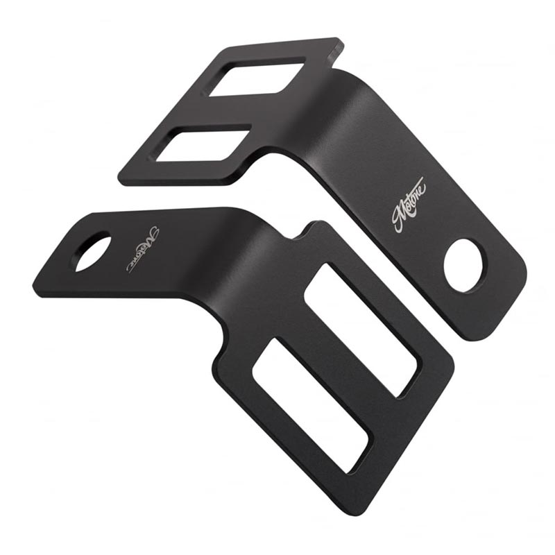 Supports de clignotants noirs montage sous selle Motone pour Triumph 2001-2015. Blackpines.fr