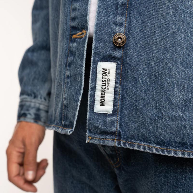 Sur-chemise denim bleue Morex Custom FRAME.