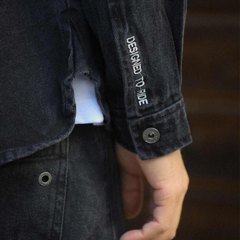 Sur-chemise denim noire Morex Custom FRAME.