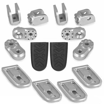 Systeme complet repose-pieds Vario EVO1 argent 23mm Wunderlich. Blackpines.fr
