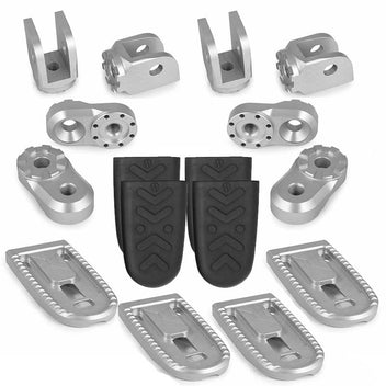 Systeme complet repose-pieds Vario EVO1 argent 23mm Wunderlich. Blackpines.fr
