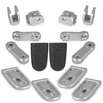 Systeme complet repose-pieds Vario EVO1 argent 50mm Wunderlich. Blackpines.fr