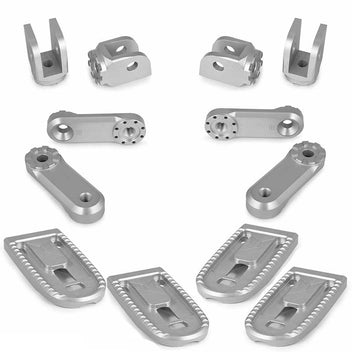 Systeme complet repose-pieds Vario EVO1 argent 50mm Wunderlich. Blackpines.fr