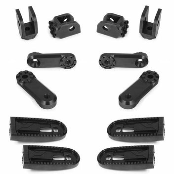 Systeme complet repose-pieds Vario EVO1 noir 50mm Wunderlich. Blackpines.fr