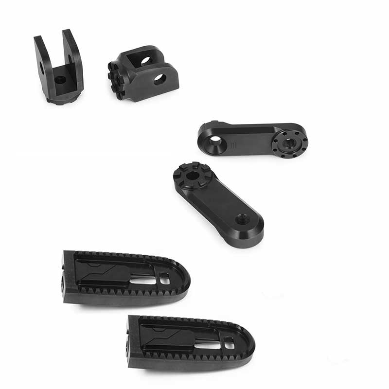 Systeme complet repose-pieds Vario EVO1 noir 50mm Wunderlich. Blackpines.fr