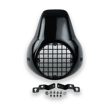 Tete de fourche noire scrambler vintage Bonvent Motorbikes. Blackpines.fr