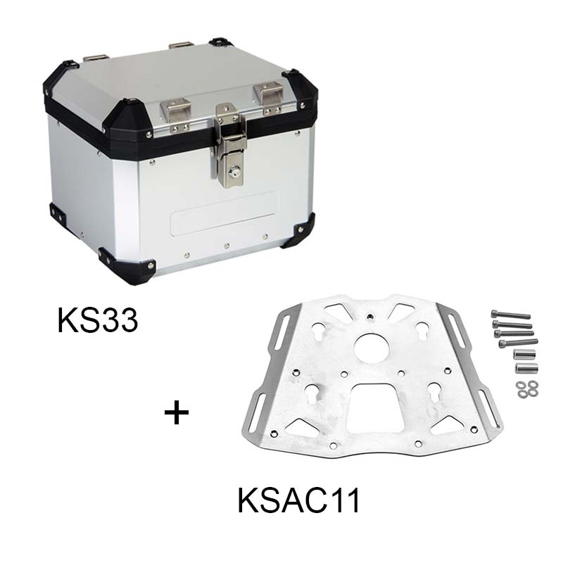 Top case aluminium S-LINE KS33 plus platine KSAC11. Blackpines.fr