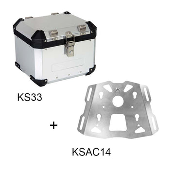 Top case aluminium S-LINE KS33 plus platine KSAC14. Blackpines.fr