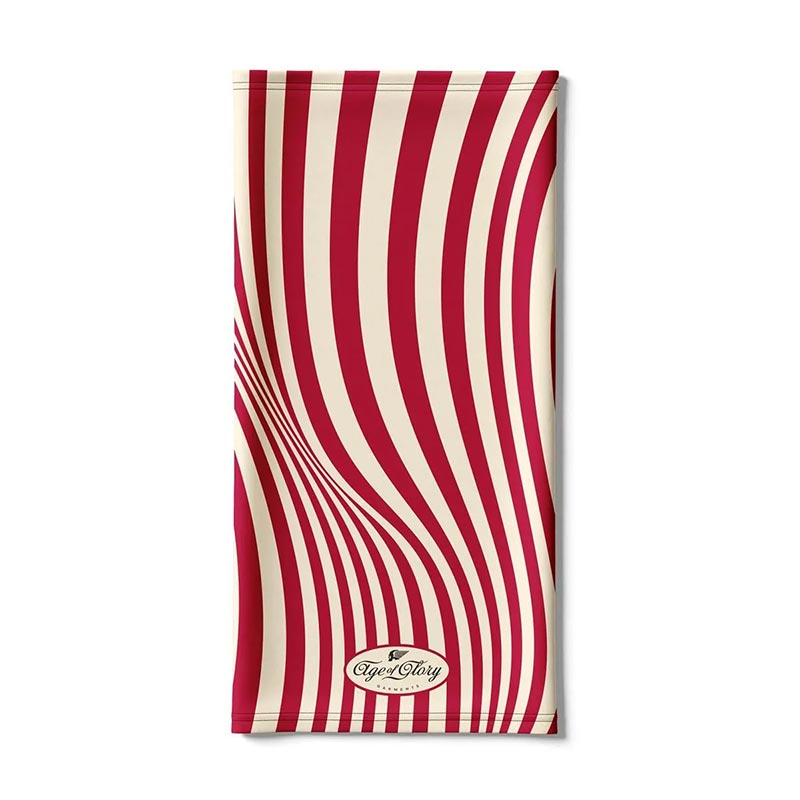 Tour de cou Age of Glory Striped Flag couleur vanille et rouge.