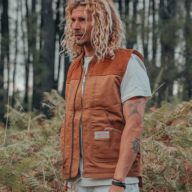 Veste sans manches Age of Glory Cabin Vest caramel.