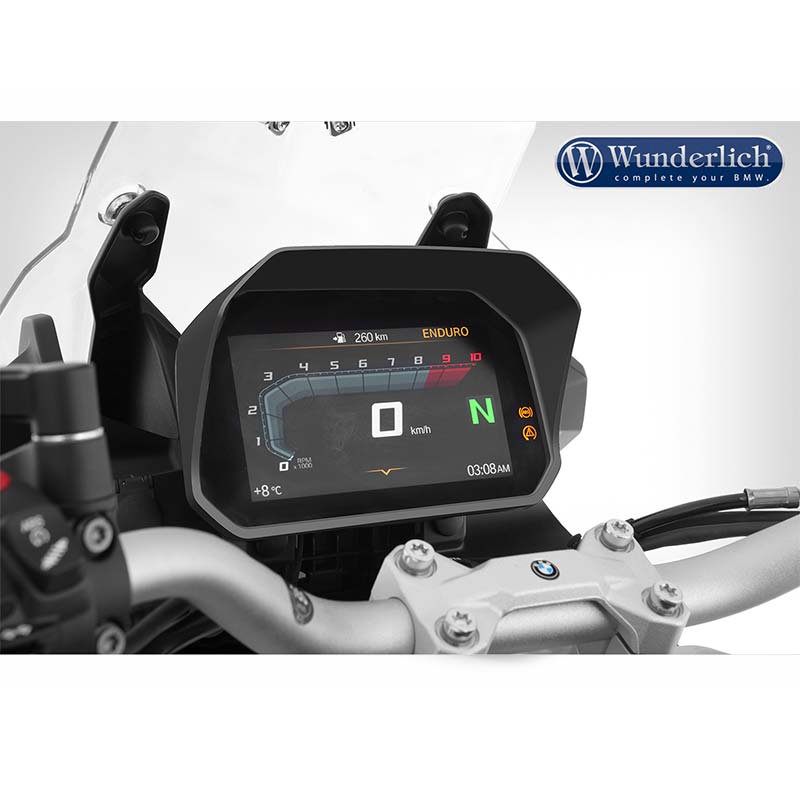 Visiere pare-soleil cockpit TFT 6,5 pouces moto BMW. Blackpines.fr