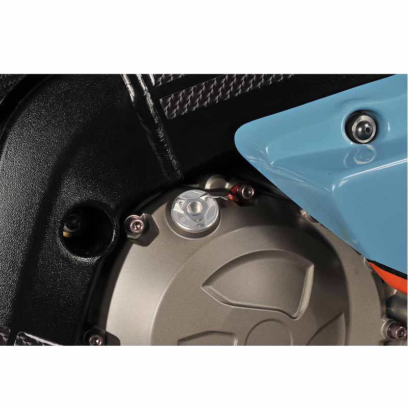 Bouchon huile securite Wunderlich argent pour moto BMW. Blackpines.fr