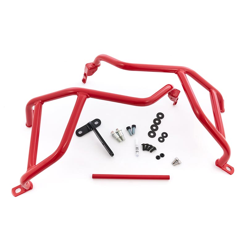 Crash bar rouge Wunderlich pour Ducati DesertX Offroad. Blackpines.fr
