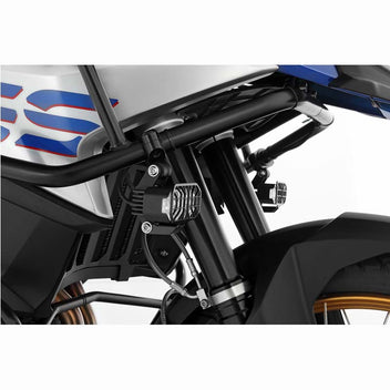 Feux additionnels moto LED Microflooter 3.0 pour montage sur crash bar Wunderlich. Blackpines.fr