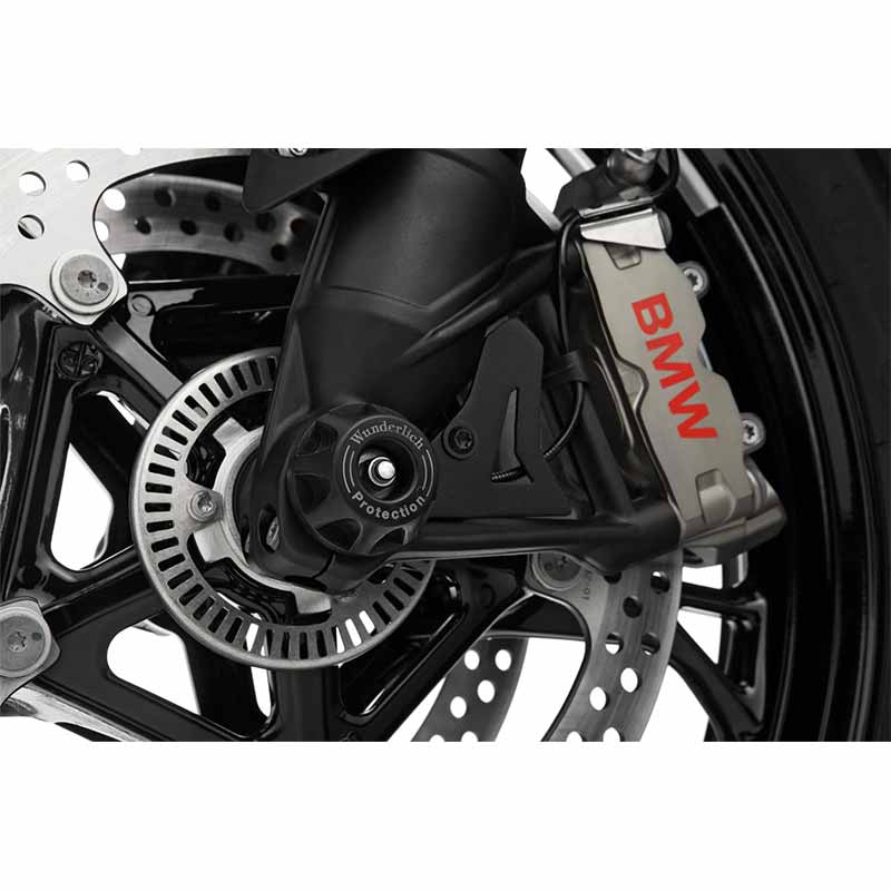 Protection essieu avant Doubleshock Wunderlich pour BMW R1300GS. Blackpines.fr