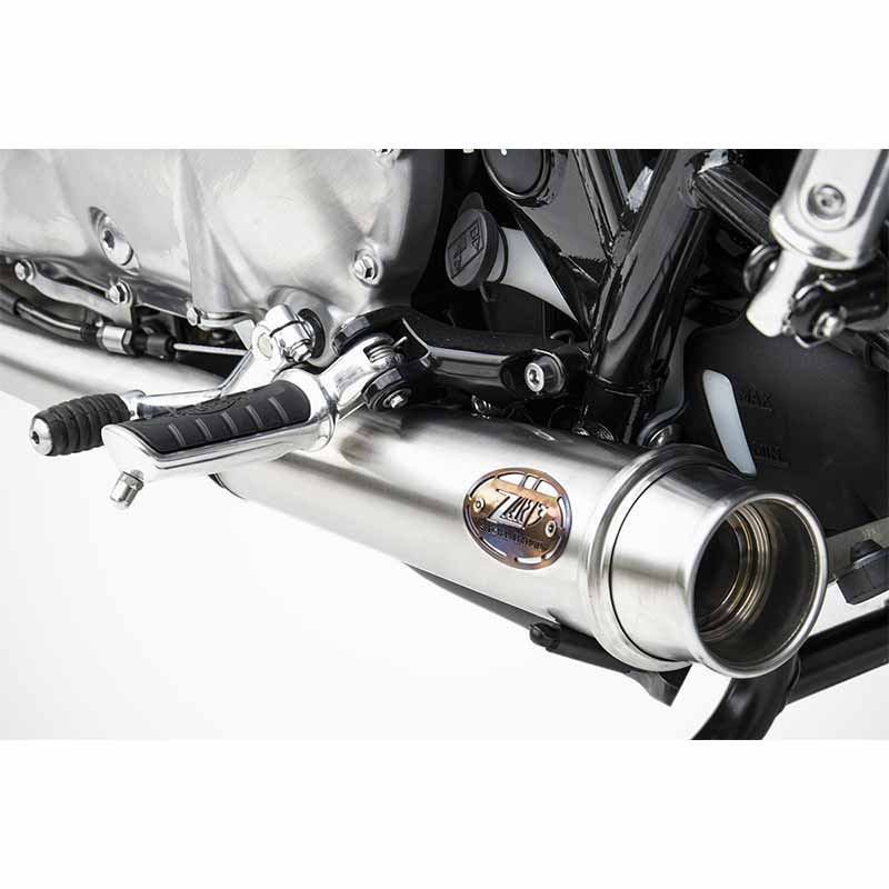 Ligne echappement court Zard pour Triumph Bonneville. Blackpines.fr