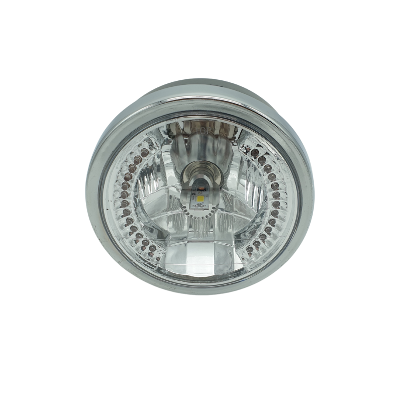 Phare moto full led Vintage avec clignotants  blackpines.fr  blackpines.fr