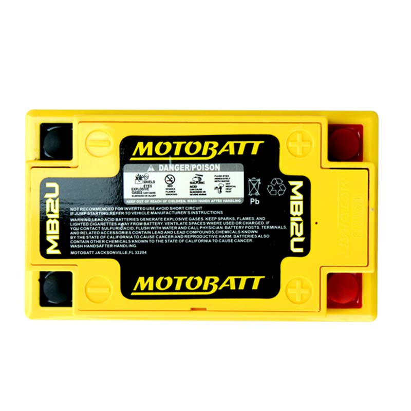 Batterie 4 poles AGM Motobatt MB12U. Blackpines.fr