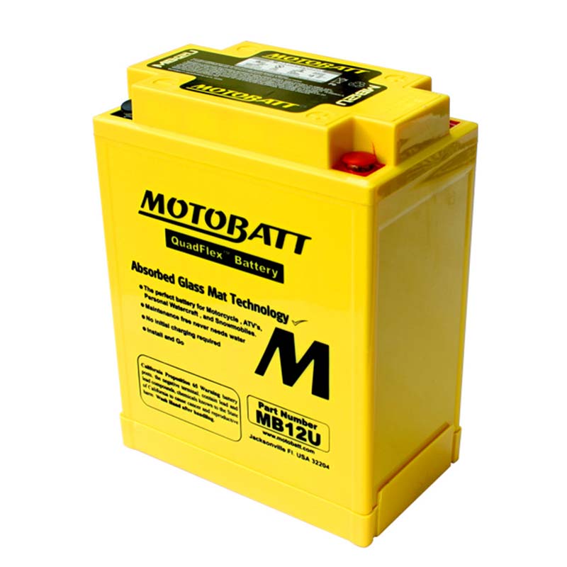 Batterie 4 poles AGM Motobatt MB12U. Blackpines.fr