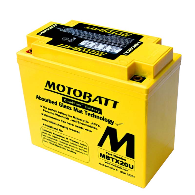Batterie 4 poles Motobatt MBTX20U 12 V 21 Ah. Blackpines.fr