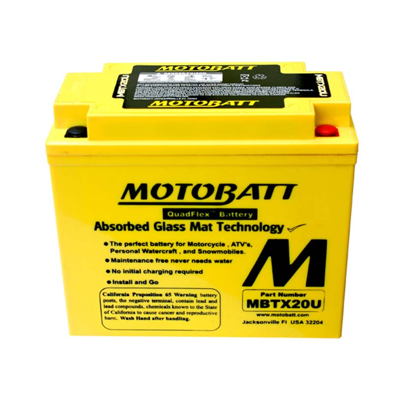 Batterie 4 poles Motobatt MBTX20U 12 V 21 Ah. Blackpines.fr