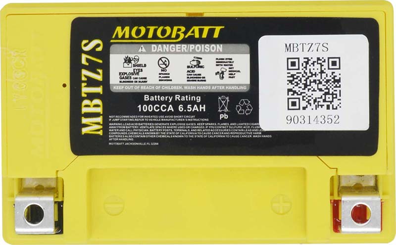 Batterie AGM Motobatt 12 V MBTZ7S. Blackpines.fr