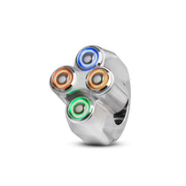 Commodo poli a LED avec 4 boutons polis de la marque Rebelmoto. Blackpines.fr